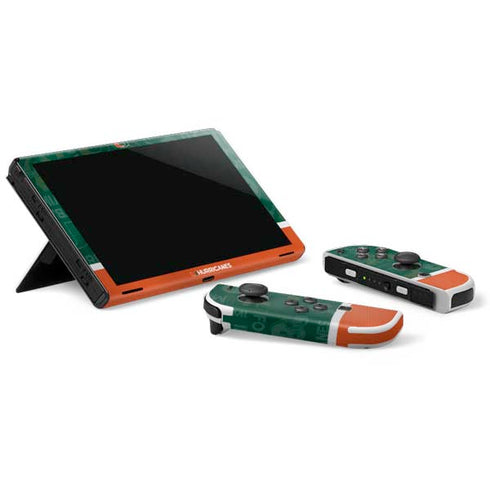 University of Miami U Hurricanes Nintendo Switch OLED (2021) Skin